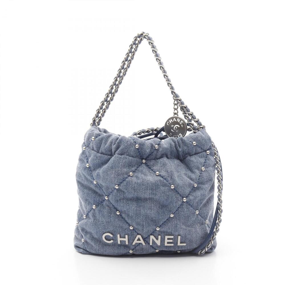 Chanel Shoulder Bag Denim Blue